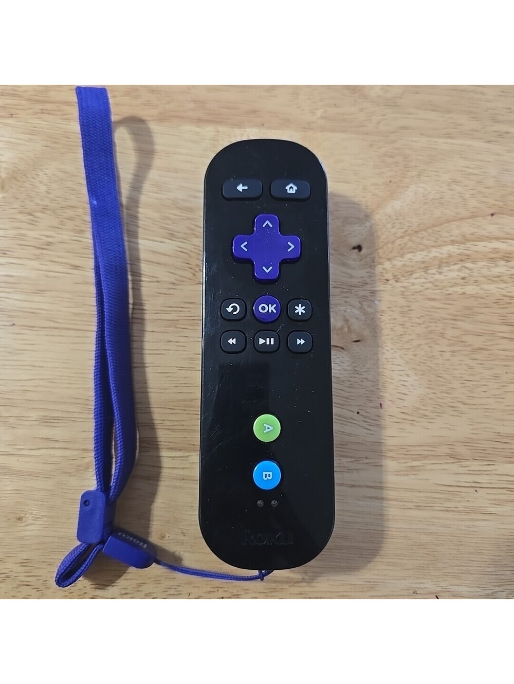 OEM Roku Remote Gaming Controller GR-14 with Purple Wrist Strap